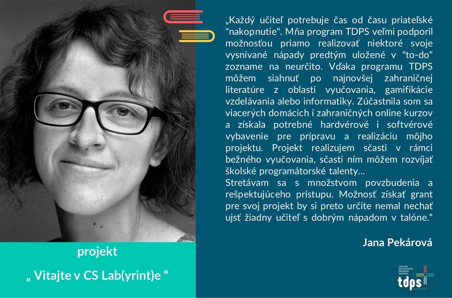 Jana Pekárová:  VITAJTE V CS LAB(YRINT)E  